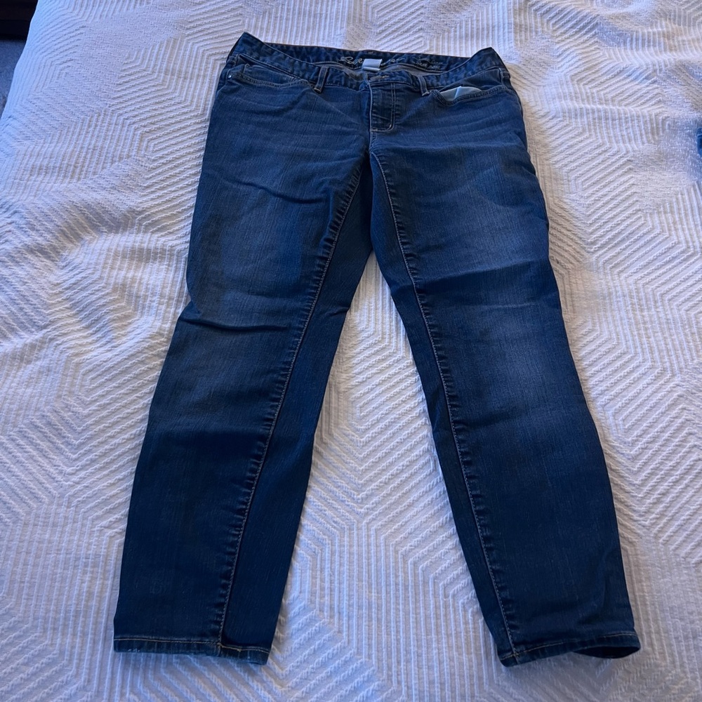 Women's Eddie Bauer‎ Blue Skinny Ankle Jeans size 10